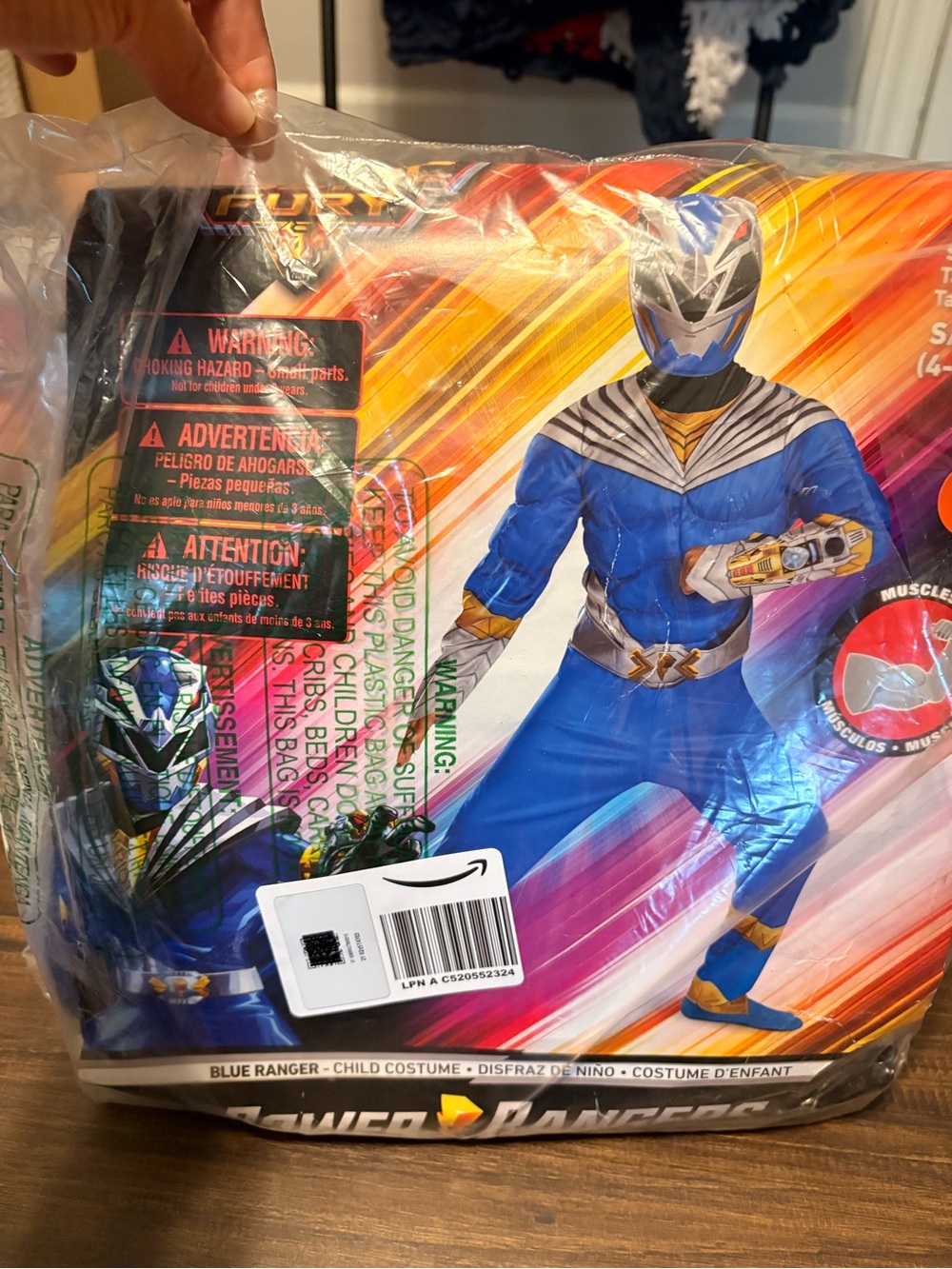 Blue Ranger Kids Costume - Official Style Blue Power Hero Size 4-6